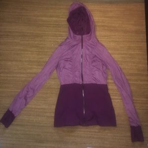 Reversible lululemon purple zip up