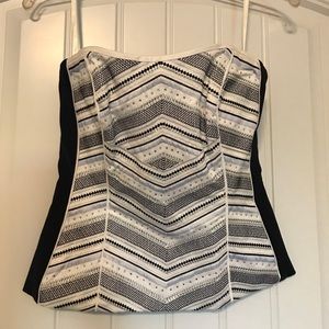 NWT Navy and silver bustier