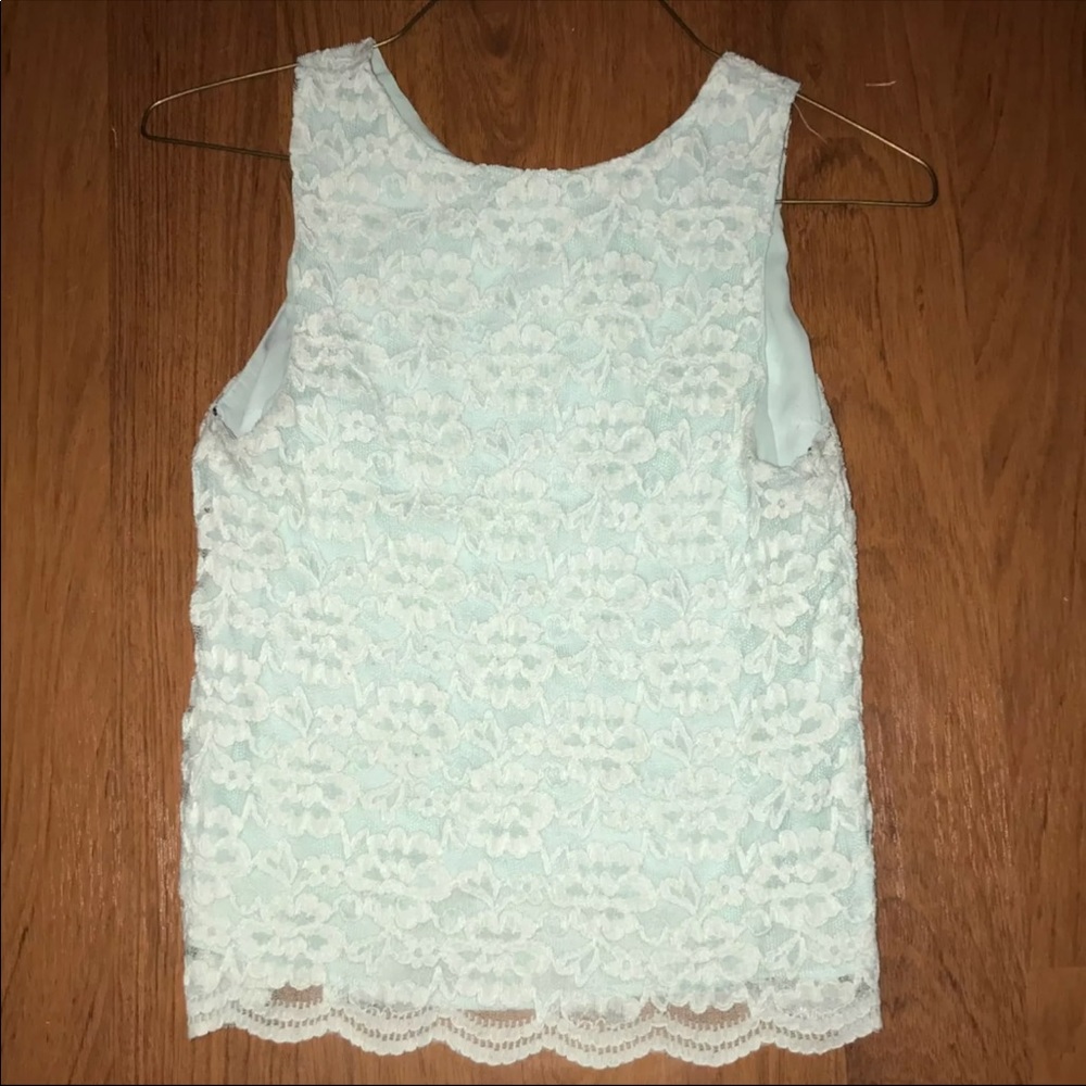Forever 21 Mint Lace Blouse
