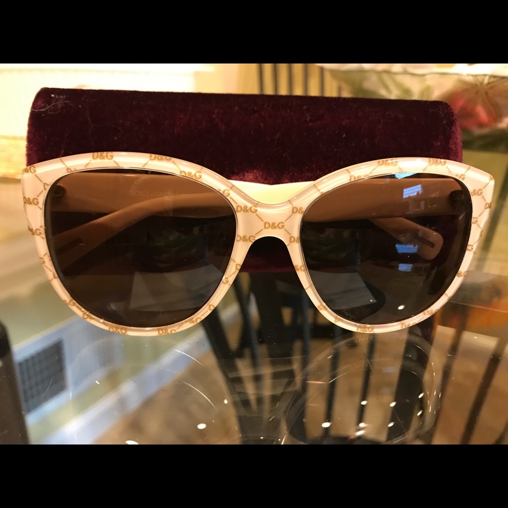Dolce&Gabanna cream colored sunglasses