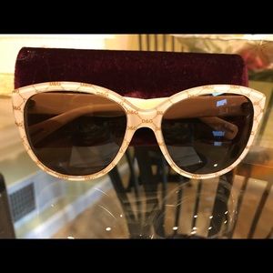 Dolce&Gabanna cream colored sunglasses