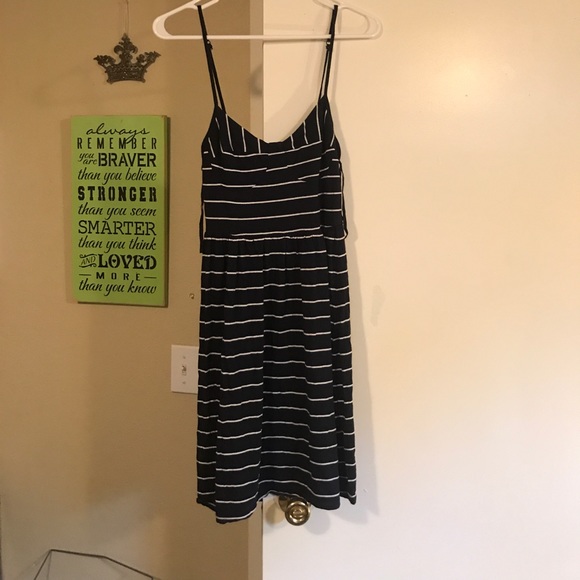 Blue and white striped dress - Picture 1 of 2