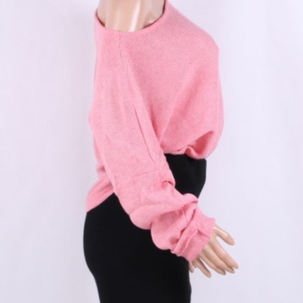 Millennial Pink Off Shoulder Sweater Shirt *Last 1 - Picture 4 of 7