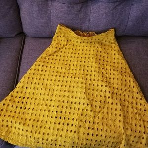 HM Yellow High Wasted Skirt