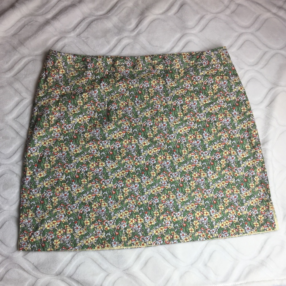 American Eagle Outfitters green red floral mini 14