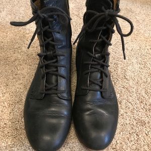 Frye Black Leather Booties