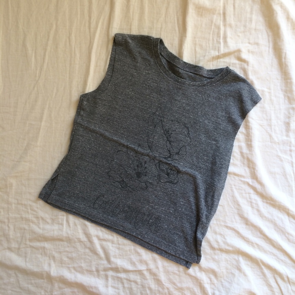 California cropped muscle tee