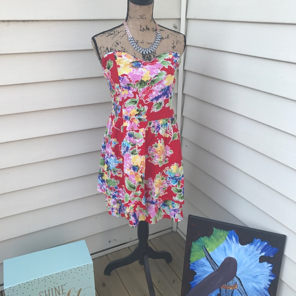 Red Floral Sundress
