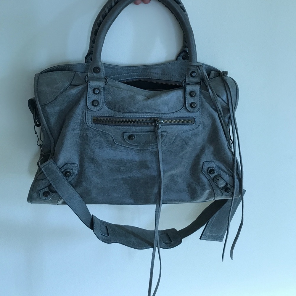 Grey Purse with small mirror