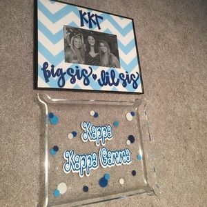 Kappa Kappa Gamma KKG frame and jewelry tray