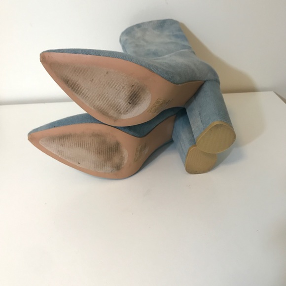 Denim Bootie Heels - Picture 4 of 4