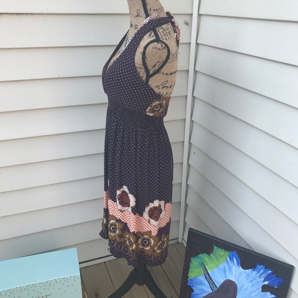Purple Halter Sundress - Picture 3 of 4