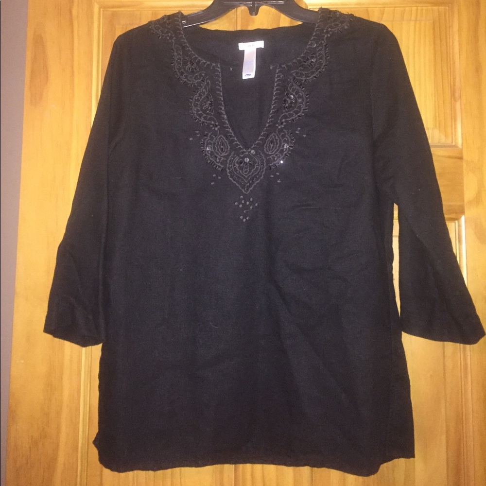 Black Linen tunic
