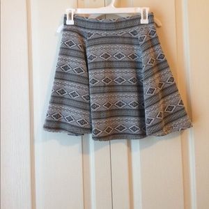 Tribal patterned skater skirt