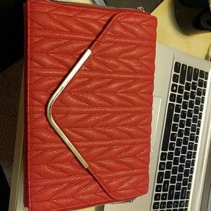 BCBGeneration Red Envelope Clutch