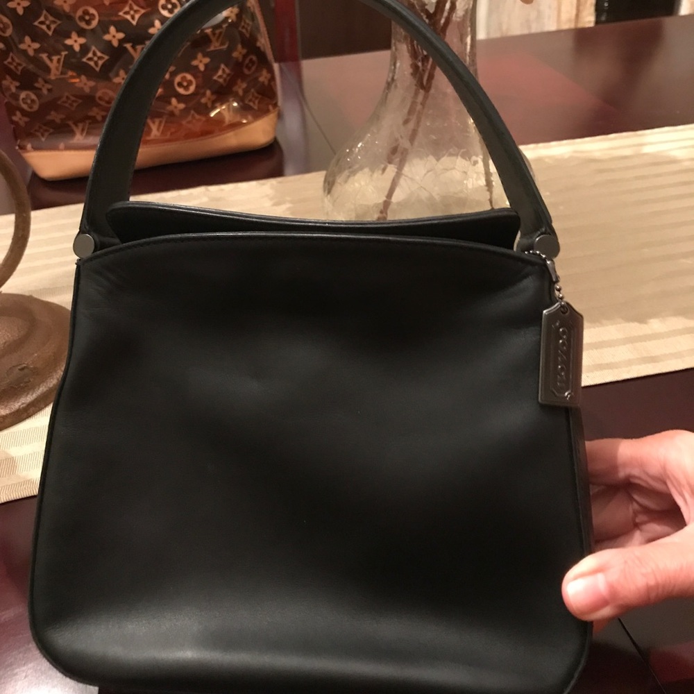 Authentic Coach  black leather handbag