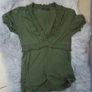 Olive green BCBG maxazria top