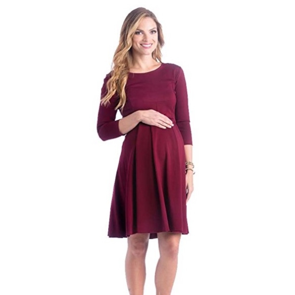 Lilac McCall fit and flare maternity dress