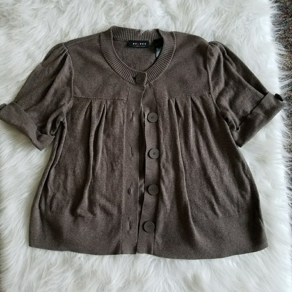 Axcess gray short sleeve sweater