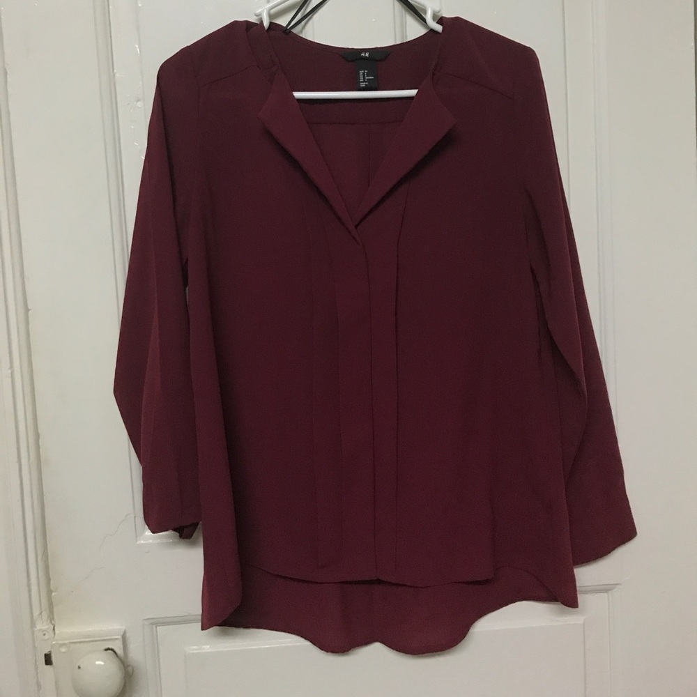 Burgundy blouse