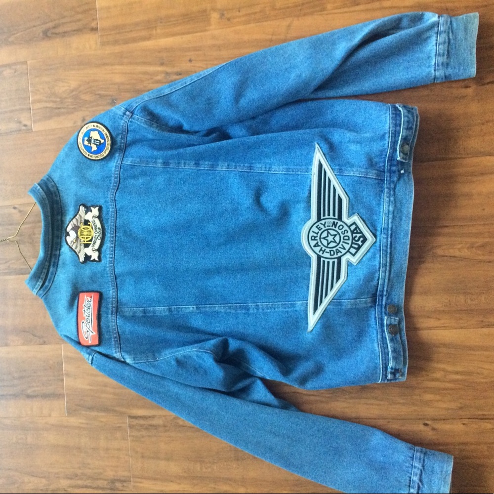 Vintage Denim Open Trail Harley Jacket