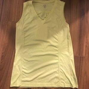 Yellow workout tank top
