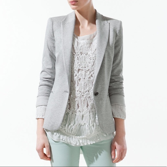 Express Jackets & Blazers - Express Grey Knit Blazer