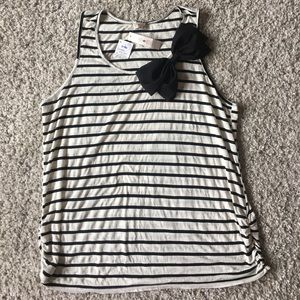 Knit tank top with cute bow!
