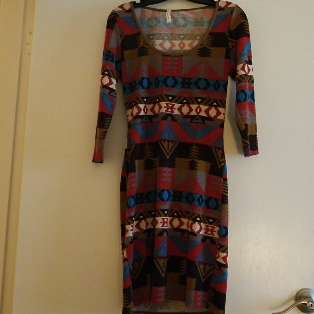 Aztec print dress