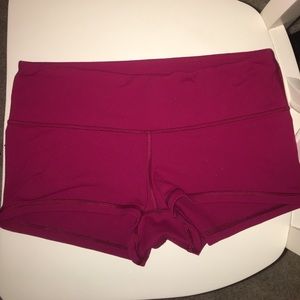 Lululemon Pink/Red Spandex Shorts