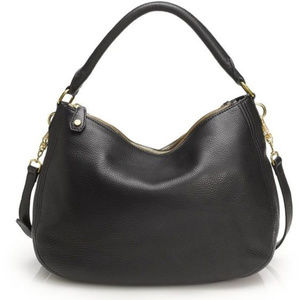 J. Crew Black Leather Biennial Hobo Bag