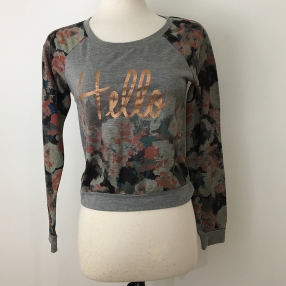 Hello sweatshirt Mason + Mackenzie small juniors - Picture 2 of 7