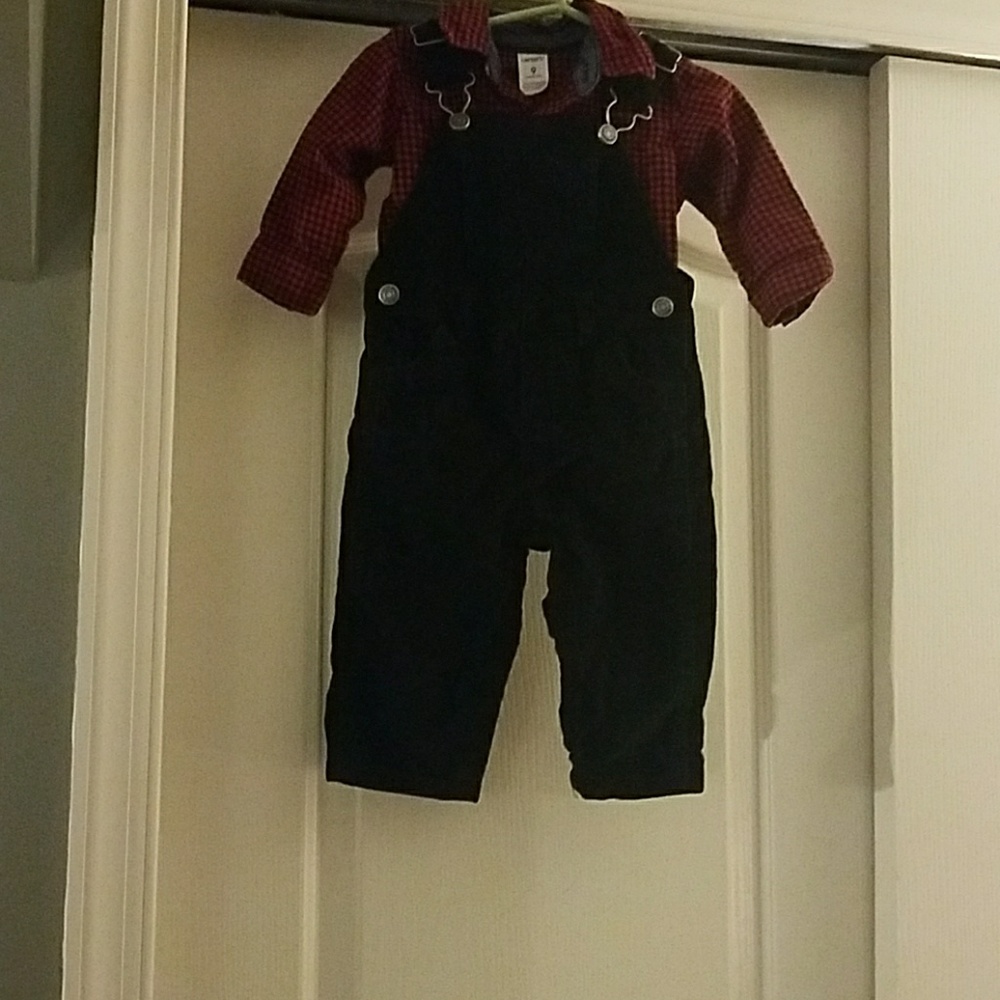 Boys Corduroy overalls with shirt