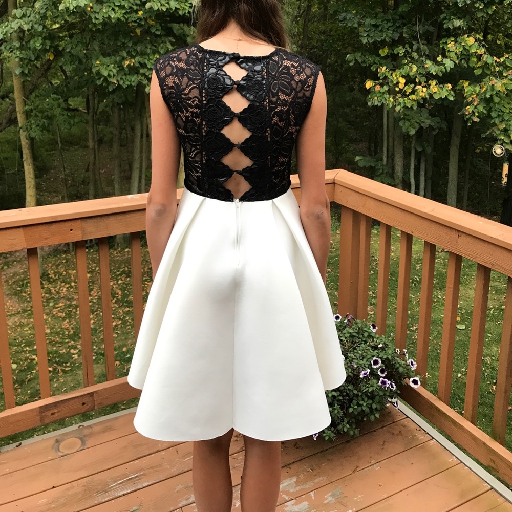 Black and White Homecoming Dress