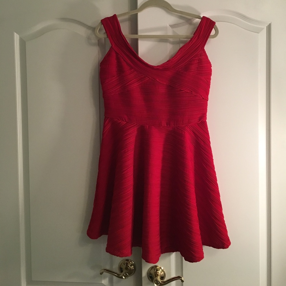 Red cocktail dress