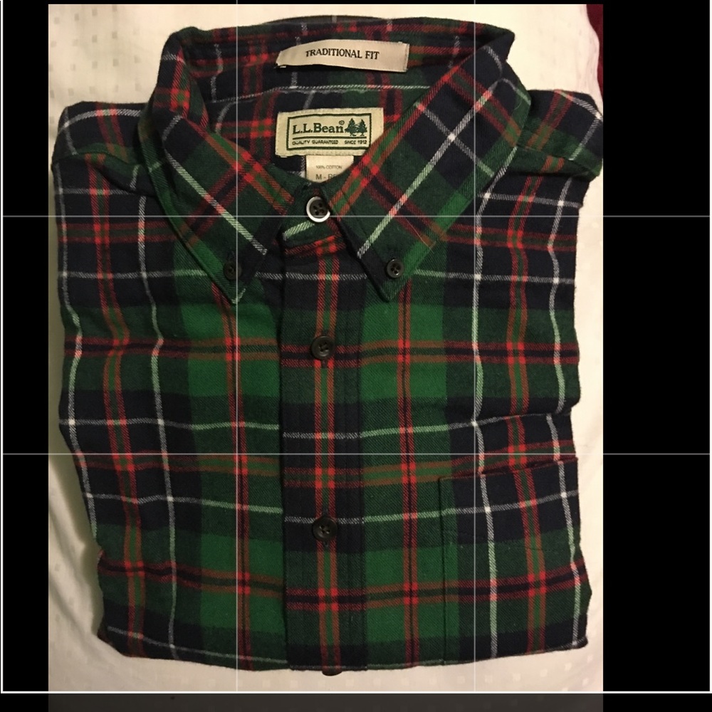 L.L. Bean Plaid Button Up Shirt
