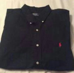 Ralph Lauren button up black s/s sizeM