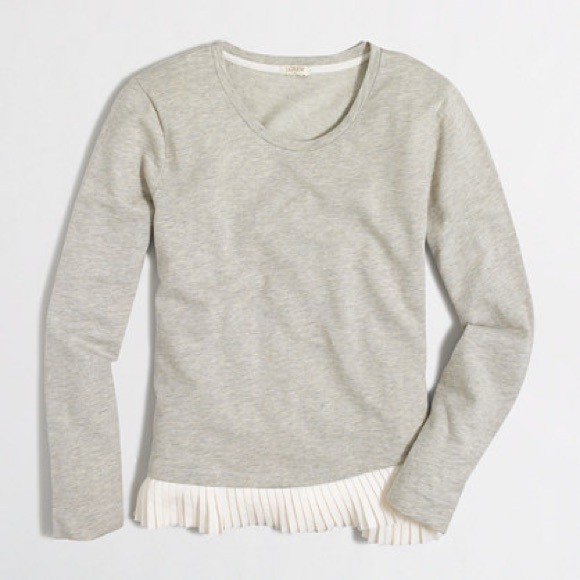 J. Crew Tops - J. Crew Ruffle-Hem Sweatshirt