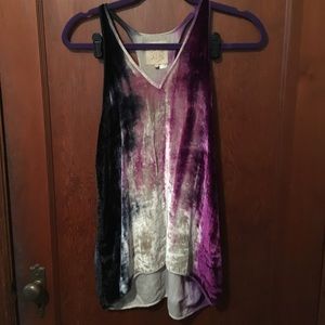Gorgeous jewel tone chaser velvet tank