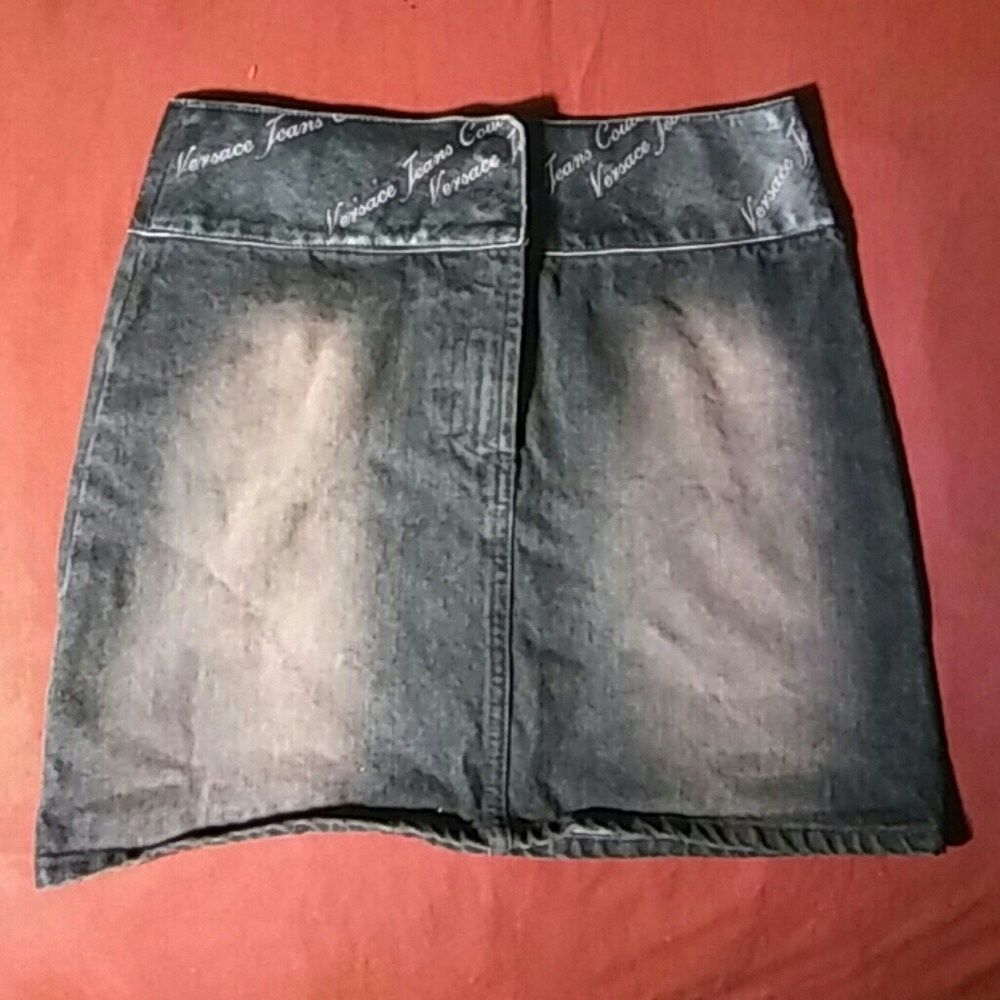 Faded versace mini skirt