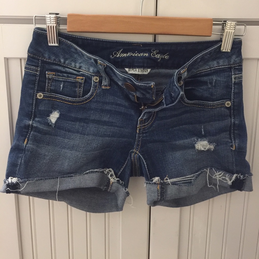 American Eagle AE jean shorts distressed washed