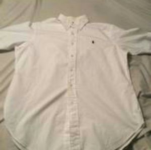 Ralph Lauren button up shirt s/s white