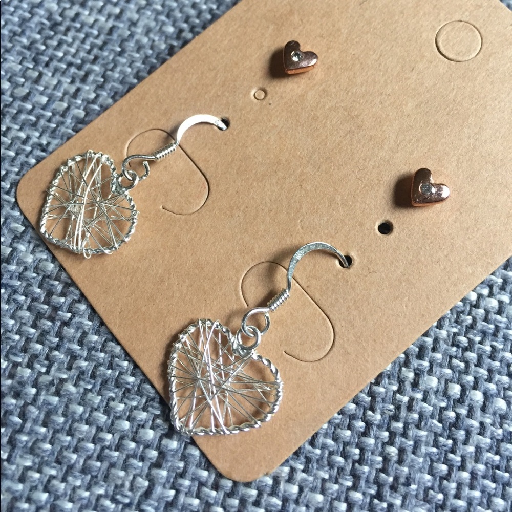Heart Earring Set