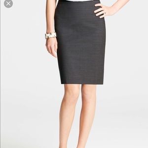 High waisted Pencil wool skirt
