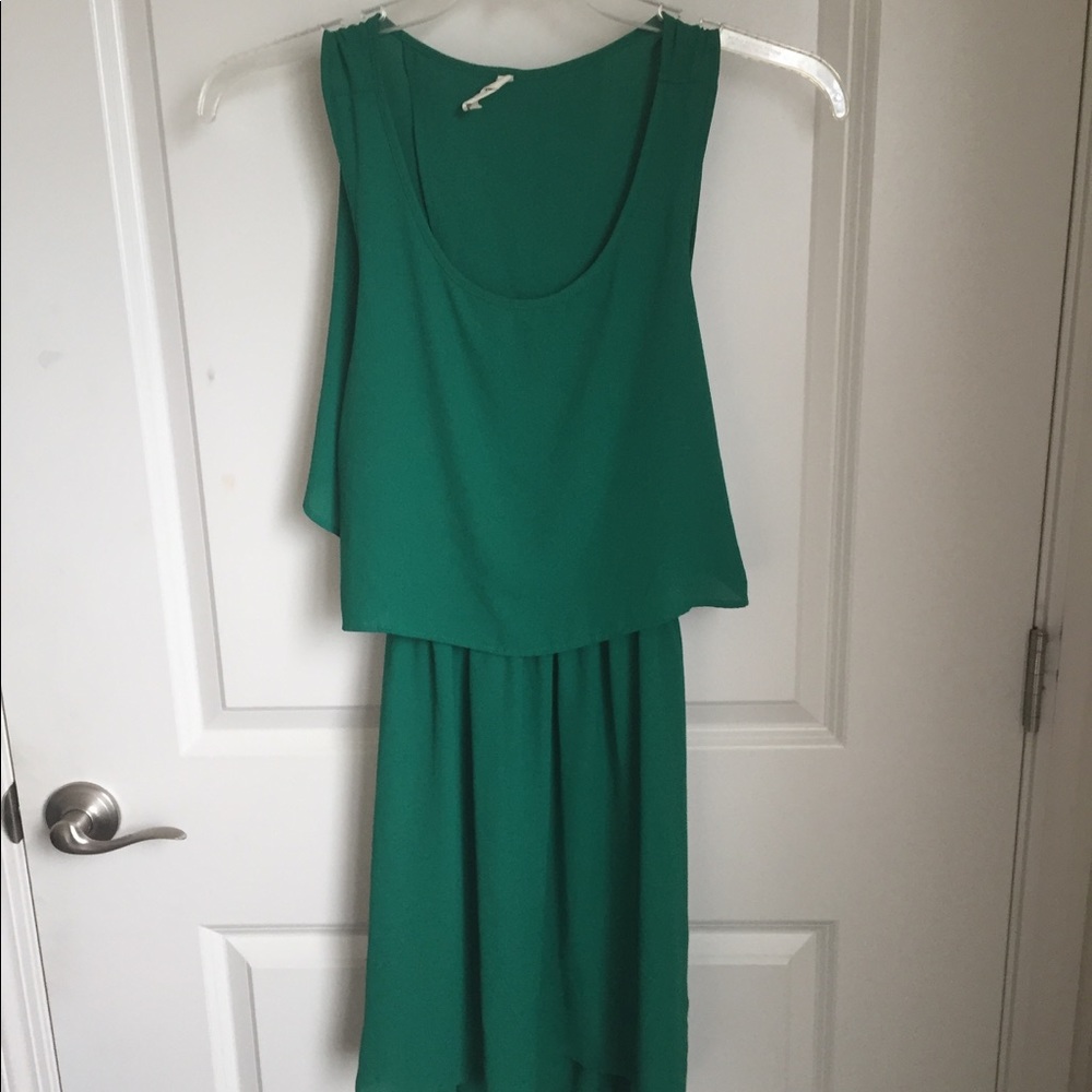Green Tulip Dress with Open Back