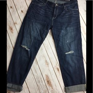 Gap cuffed cropped sexy boyfriend jeans size 10