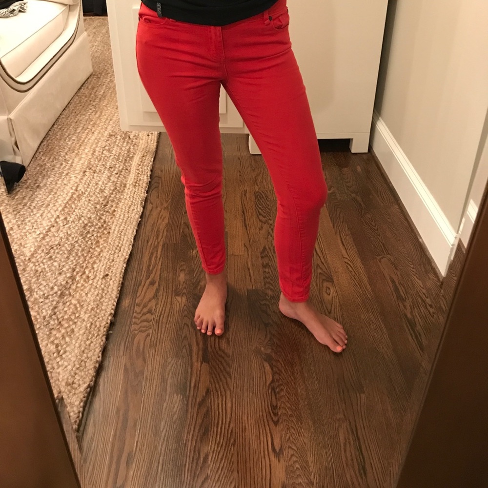 Red jeans