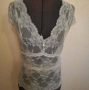 Banana Republic Lace Top Blouse xs