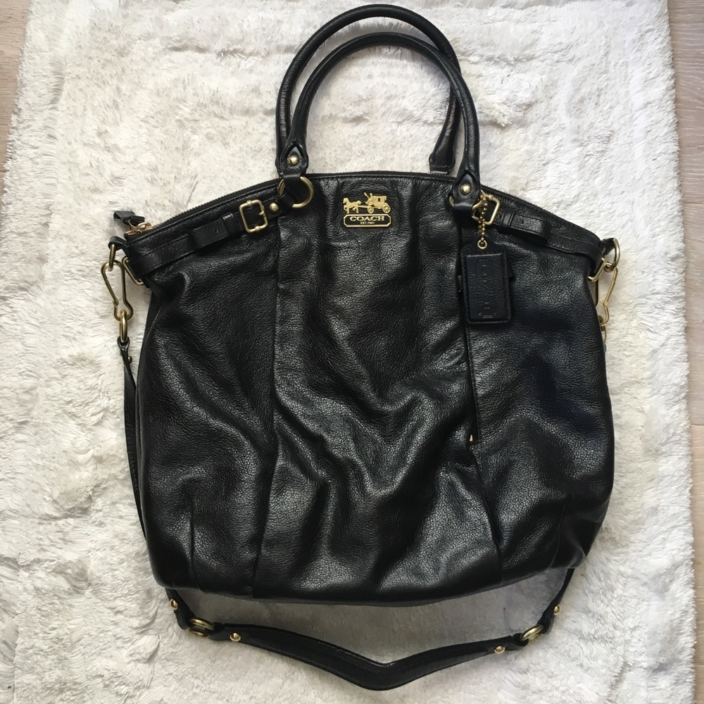 Black Coach hobo bag.