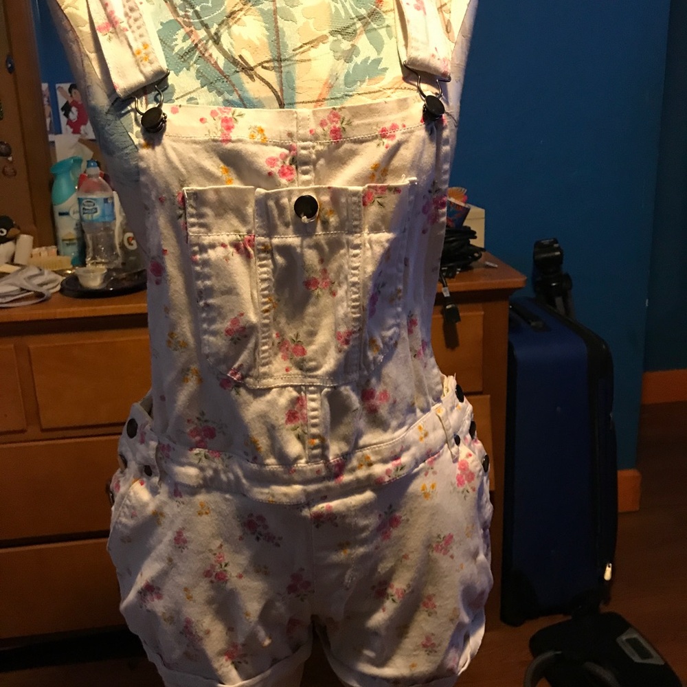 2.1 denim short overalls / shortalls